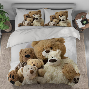 Parure copripiumino stampa in digitale teddy