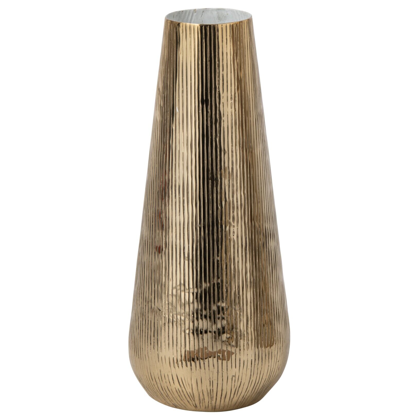 J-Line vase ligné - aluminium - doré/blanc - small