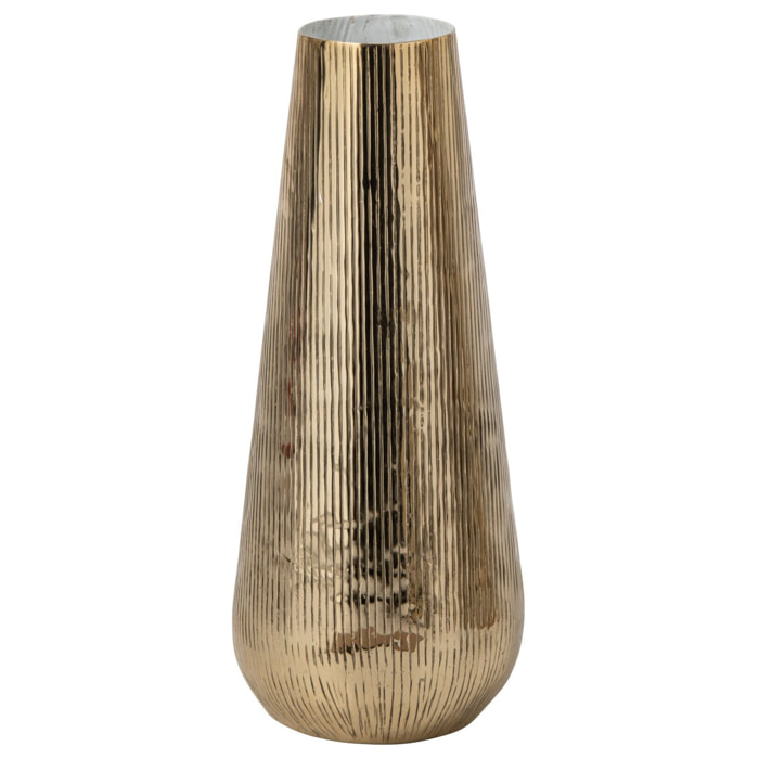 J-Line vase ligné - aluminium - doré/blanc - small