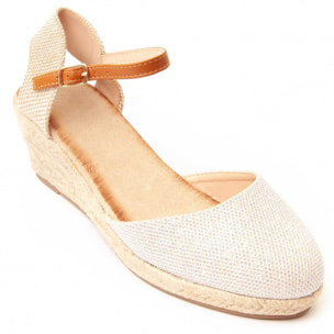 Alpargatas de cuña - Beige - Altura: 6 cm