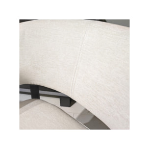 Chaise avec accoudoirs en tissu et structure en métal - ARNOLD