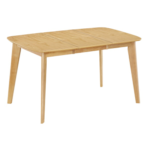 Table à manger extensible scandinave carrée placage chêne L90-130 cm LEENA