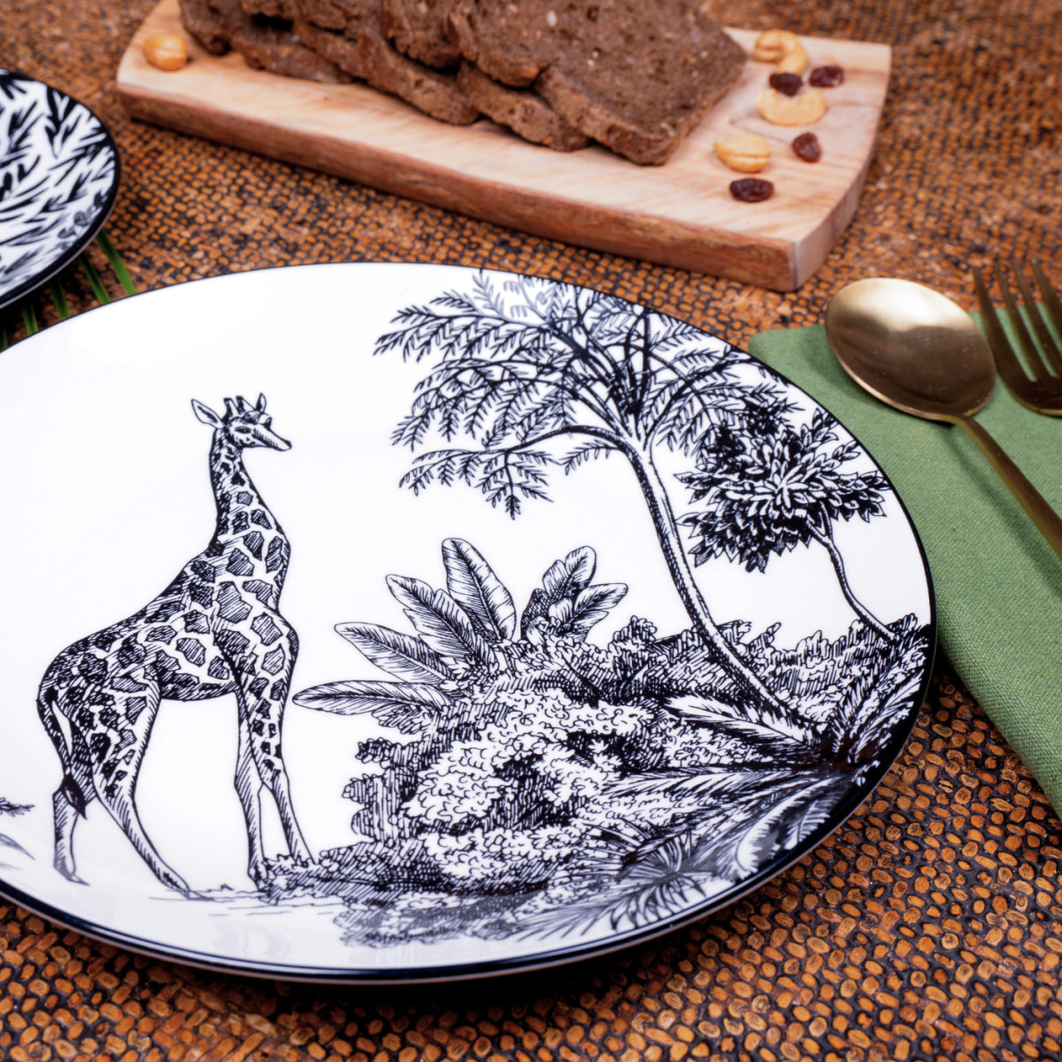 Lot de 6 grandes assiettes, SAVANA