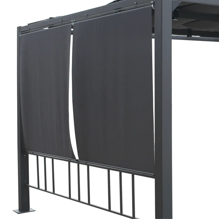 Kit de 4 stores pour tonelle "Moai" 3x4m en polyester