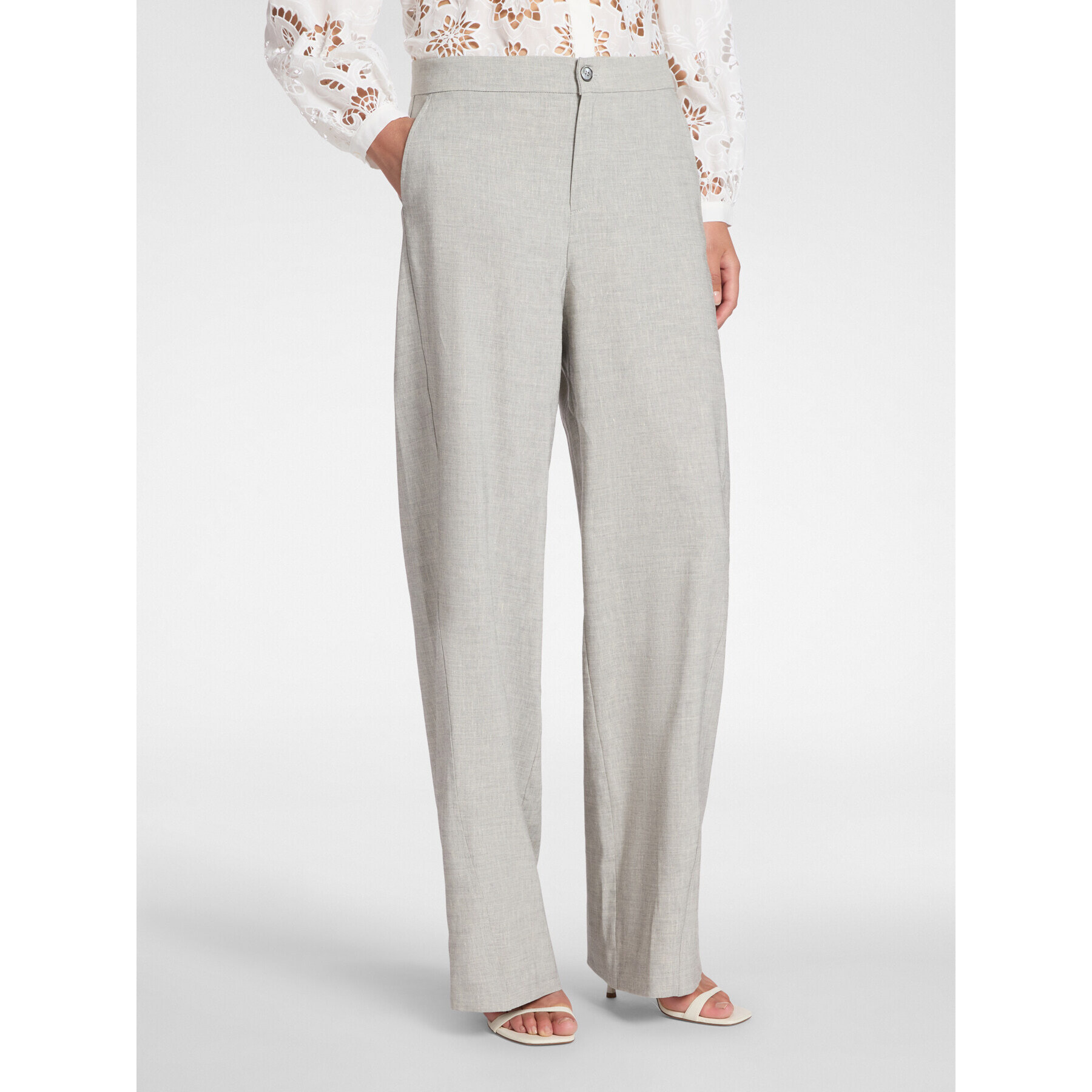 Elena Mirò - Chinos misto lino - Grigio