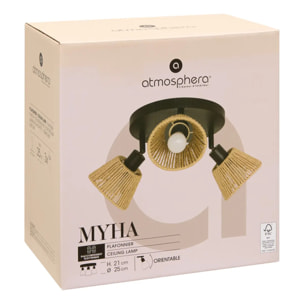 Plafonnier Myha beige 25x21cm