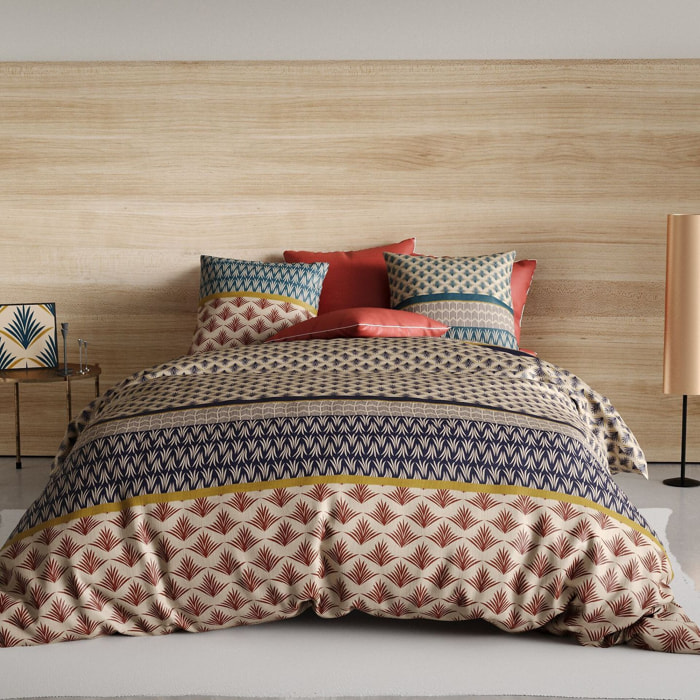 Parure Housse De Couette + 1 taie 100% coton 71fils Manille