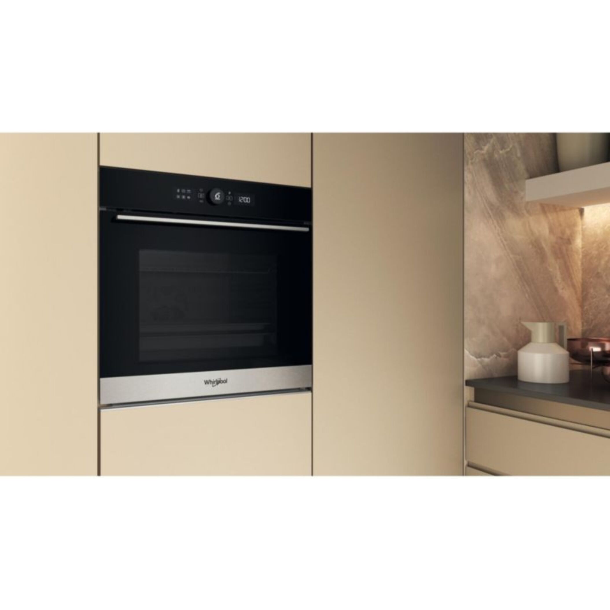 Four encastrable fonction vapeur WHIRLPOOL WOI5S8PM1SXAF - Pyrolyse, 6ème Sens, Vapeur SteamSense, Air Fry