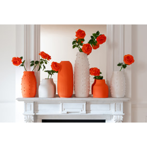 J-Line Vase Ruby Pois - grès - orange - small