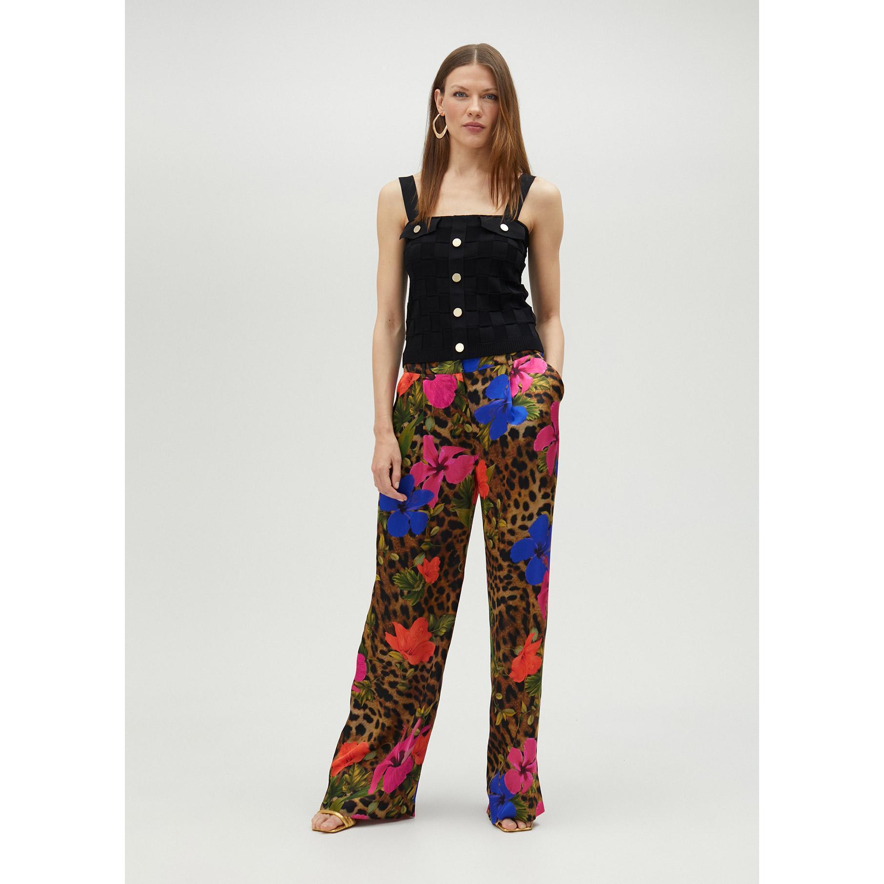 Pantaloni morbidi stampa animalier