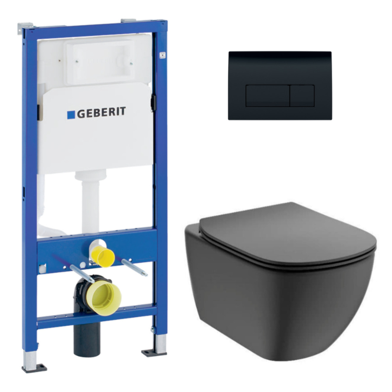 Duofix pack WC bâti-support + WC suspendu sans bride Ideal Standard avec abattant SoftClose + plaque (GEBTEBMA02-FR)