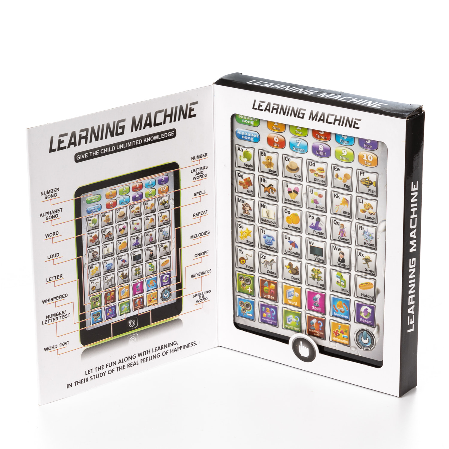 Macchina per l'apprendimento dell'inglese con suoni.