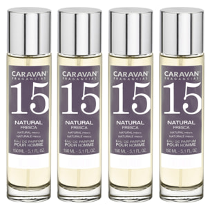 Caravan fragancias set de 4 frascos perfume de hombre nº15, de 150 ml