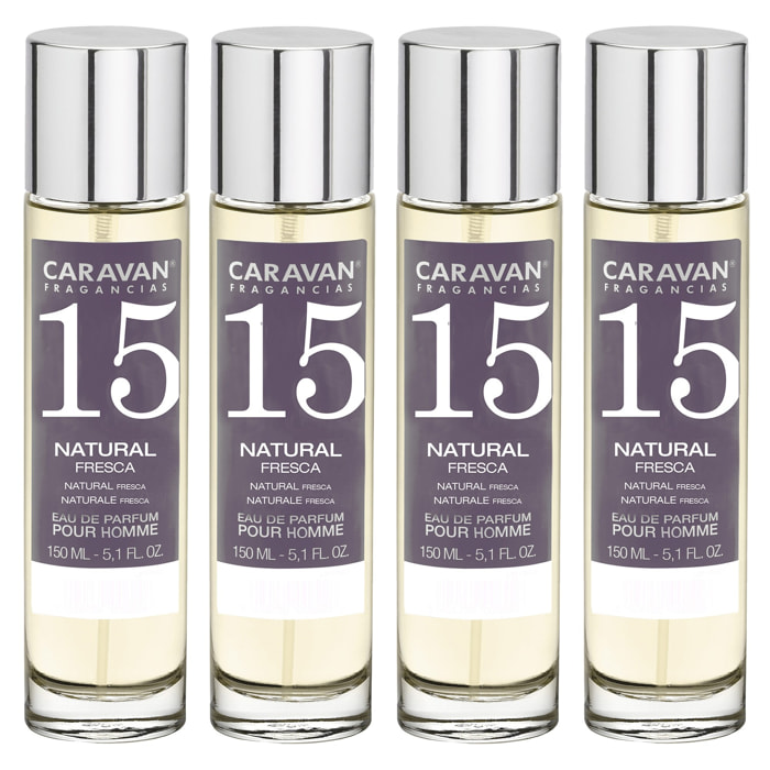 Caravan fragancias set de 4 frascos perfume de hombre nº15, de 150 ml