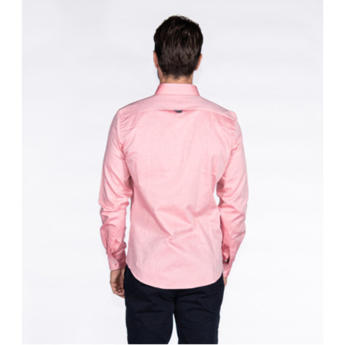 camicia uomo 1 bottone button down slim Oxford Strech Unito Rosso
