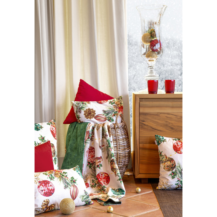 Lot de 2 housses de coussin en velour de Noël DECORATION 60x60 cm