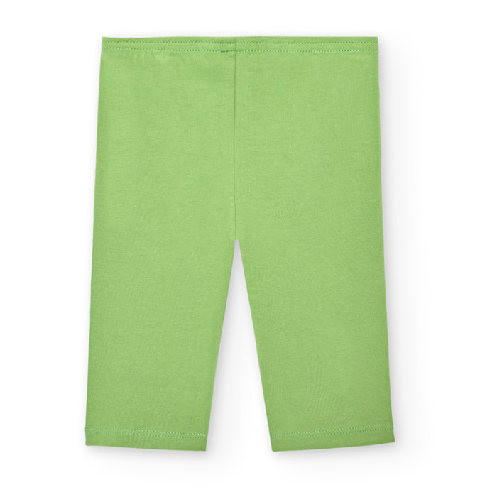 Leggings pirata para niña estampada de color verde