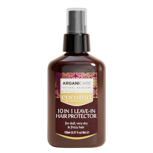 Huile de Coco - Spray Réparateur 10-en-1 sans-Rinçage - Cheveux Ternes, Très Secs & Frisés 150 ml