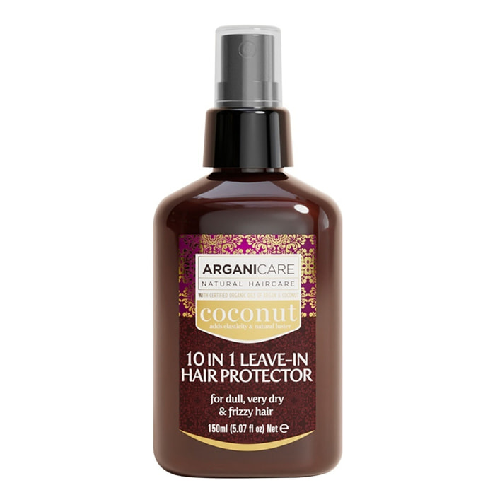 Huile de Coco - Spray Réparateur 10-en-1 sans-Rinçage - Cheveux Ternes, Très Secs & Frisés 150 ml