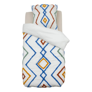 Parure de lit 2 pièces enfant "Adi" coton tufté 140x200cm