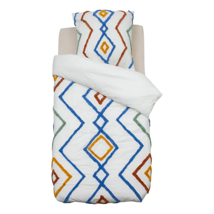 Parure de lit 2 pièces enfant "Adi" coton tufté 140x200cm