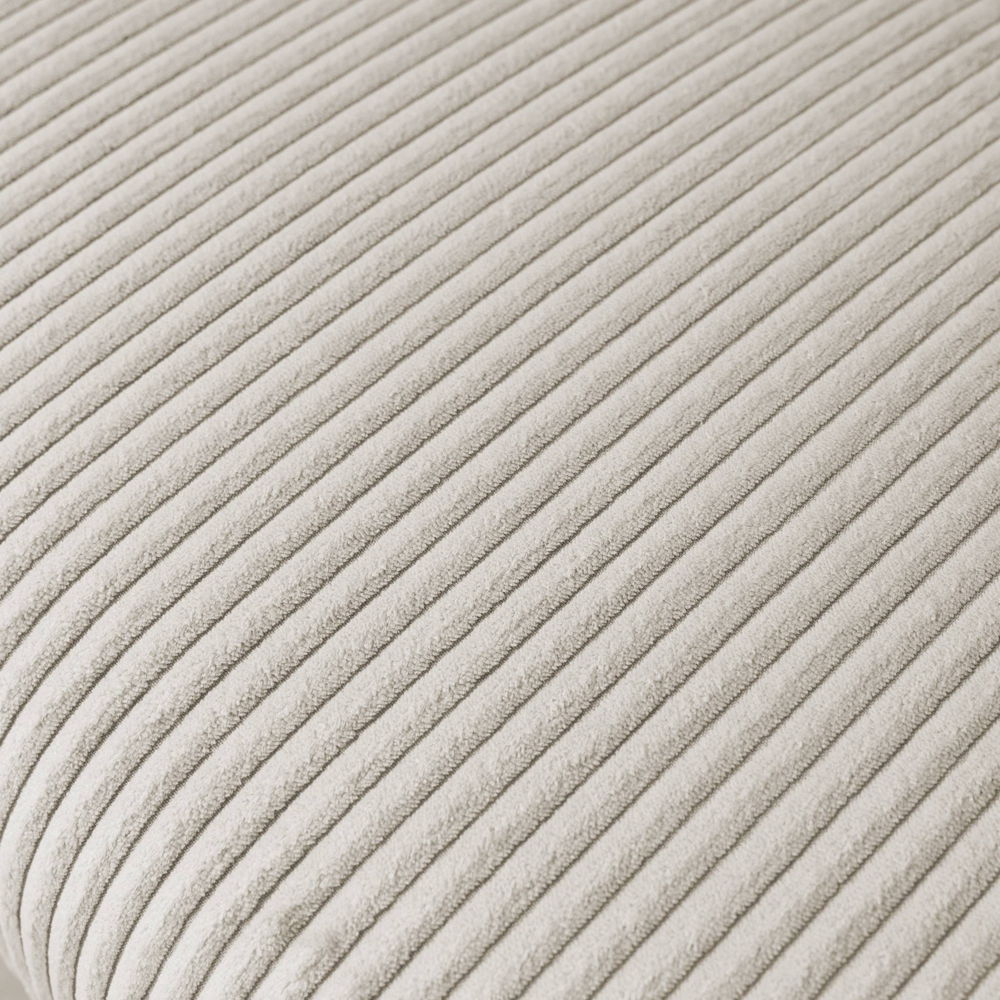 Canapé convertible design en velours côtelé gris clair - Oskar - 3 places scandinave droit avec pieds métal chromé