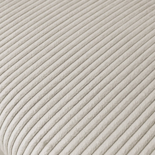 Canapé convertible design en velours côtelé gris clair - Oskar - 3 places scandinave droit avec pieds métal chromé