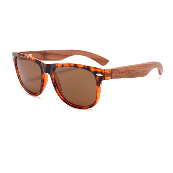 Gafas de Sol Feler 1501-7 Polarizadas de Madera Unisex 52 mm
