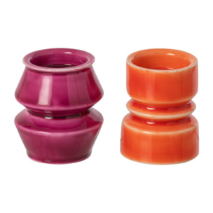 J-Line chandeliers - fer - orange/fuchsia - assortiment de 2