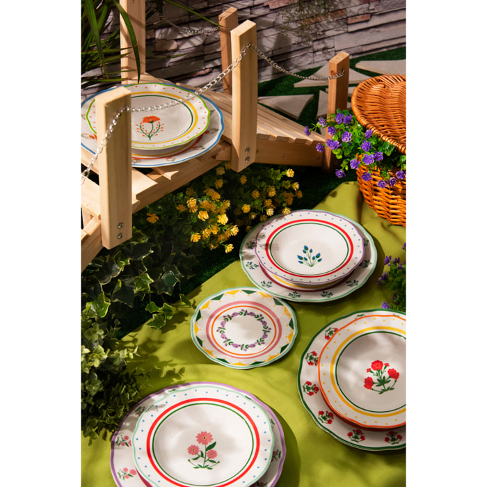 Set Stoviglie Da Esterno 8 Pezzi Purely Home Rio Corte - Melamina Per 2 Persone