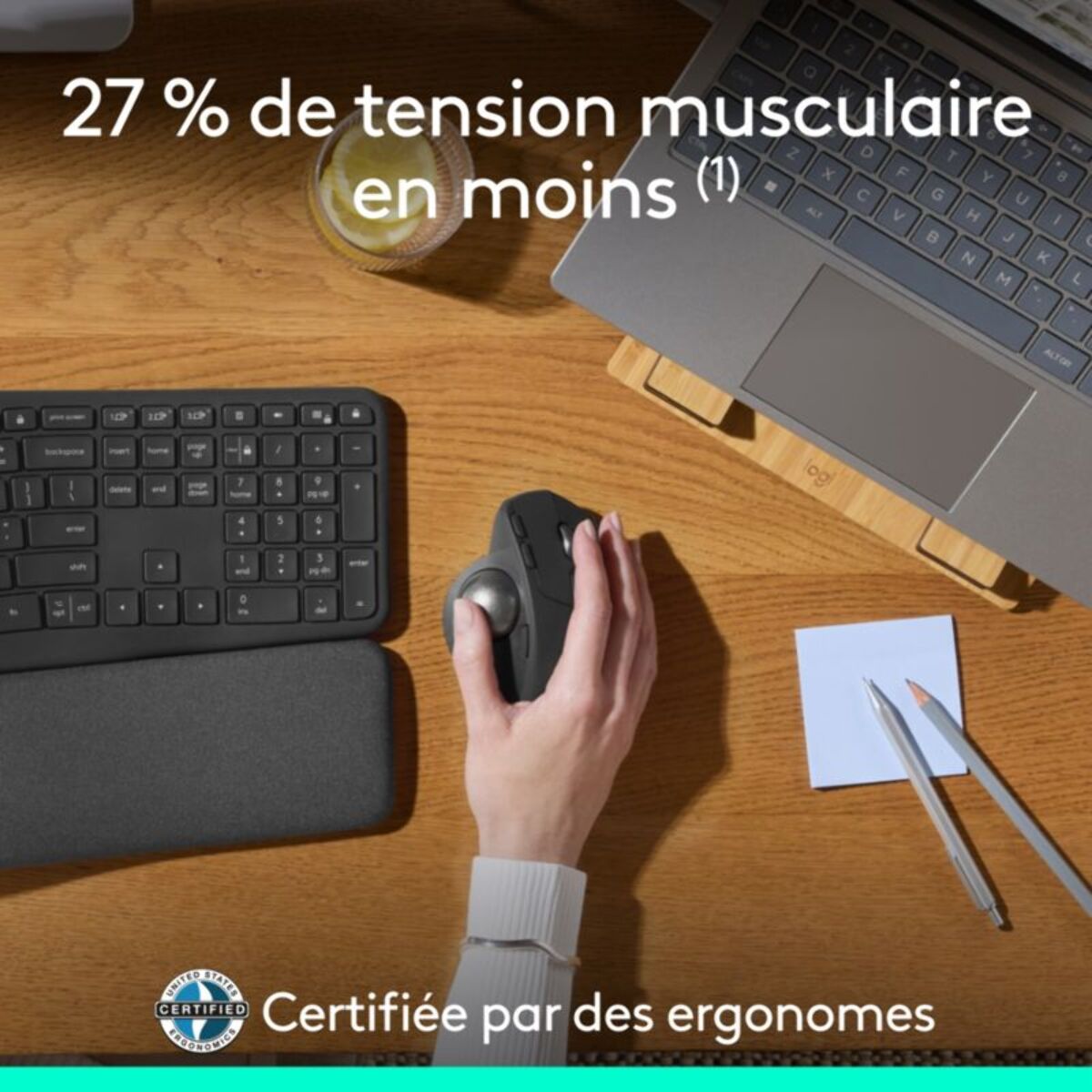 Souris sans fil rechargeable LOGITECH MX Ergo S