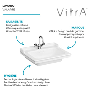 Lavabo Valarte blanc avec trop plein