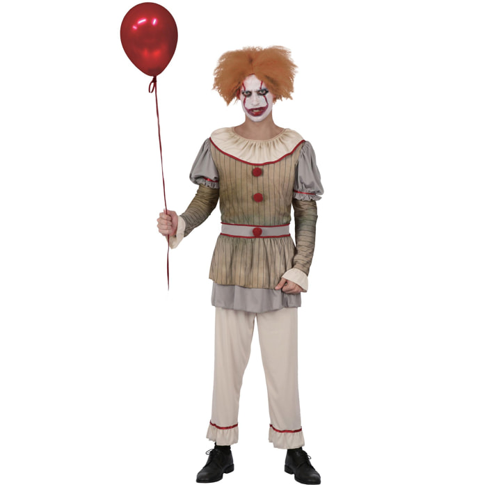 Horror Creepy Clown Costume Uomo Adulto