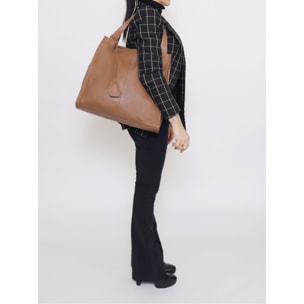 Borsa a spalla da donna - Modello Aelia - Vera pelle - 40.0 x 36.0 x 12.0 cm