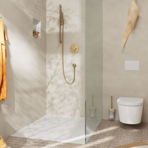 Porte brosse WC mural AddStoris Q, Bronze brossé