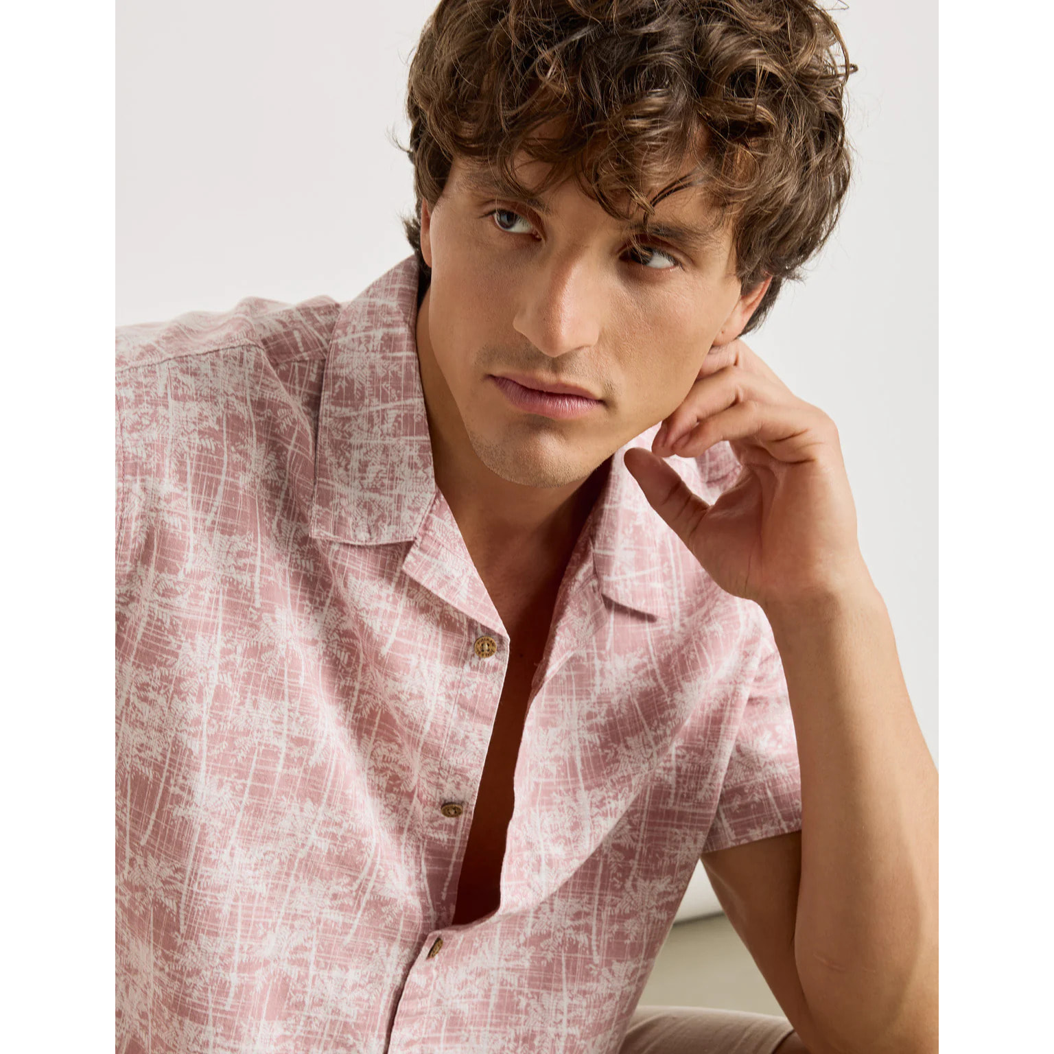 Camisa Manga Corta Rosa - Ruzz