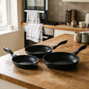 Set de 3 poêles sans PFAS Elo Alucast