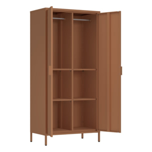 Armadio in metallo 2 ante 80x40x170h cm mattone - Pop