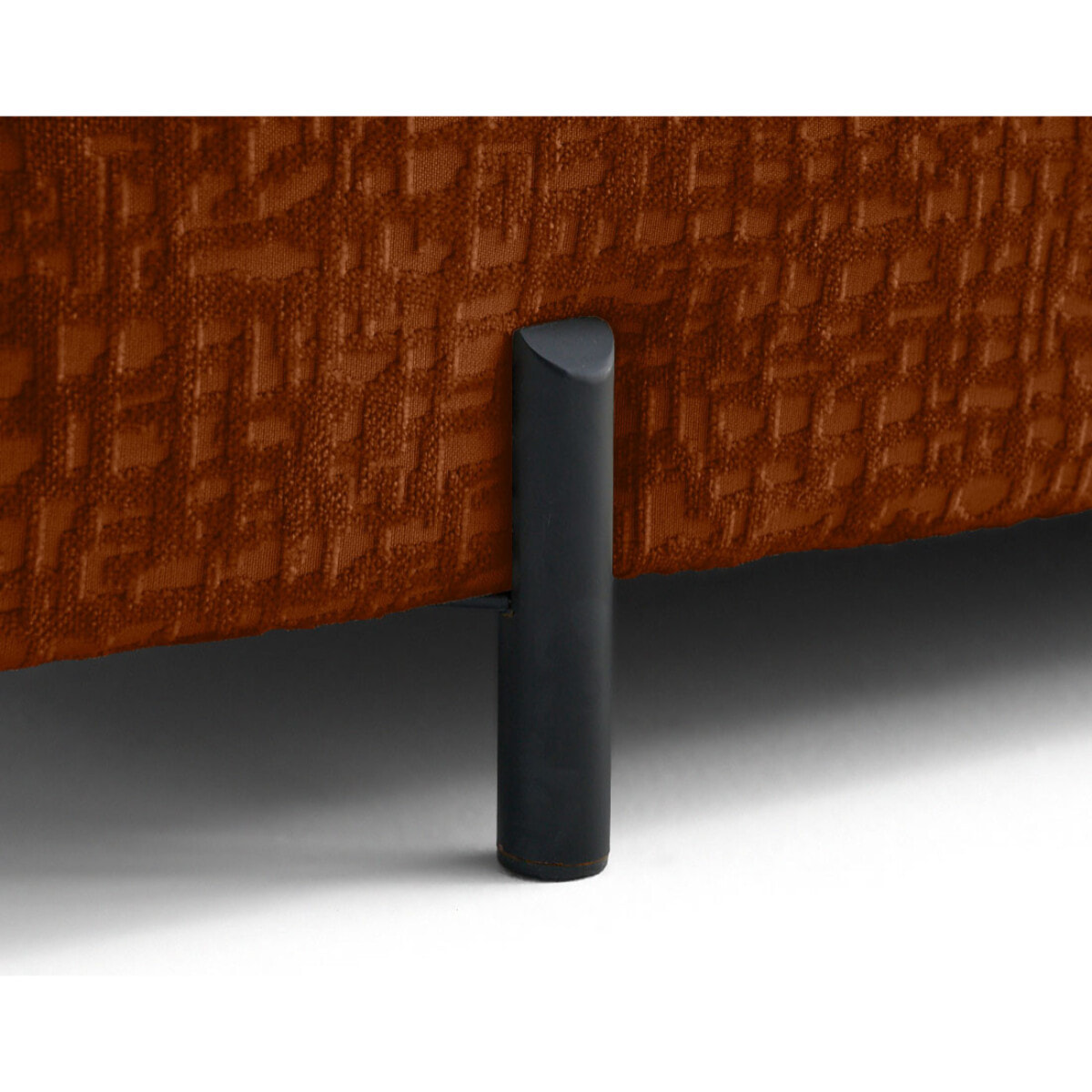 Brescia - banquette 3 places convertible en tissu velours relief - Terracotta