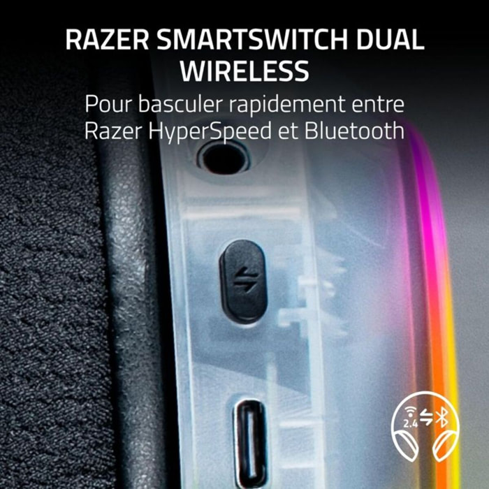 Casque gamer RAZER BARRACUDA X CHROMA PHANTOM WHITE ED