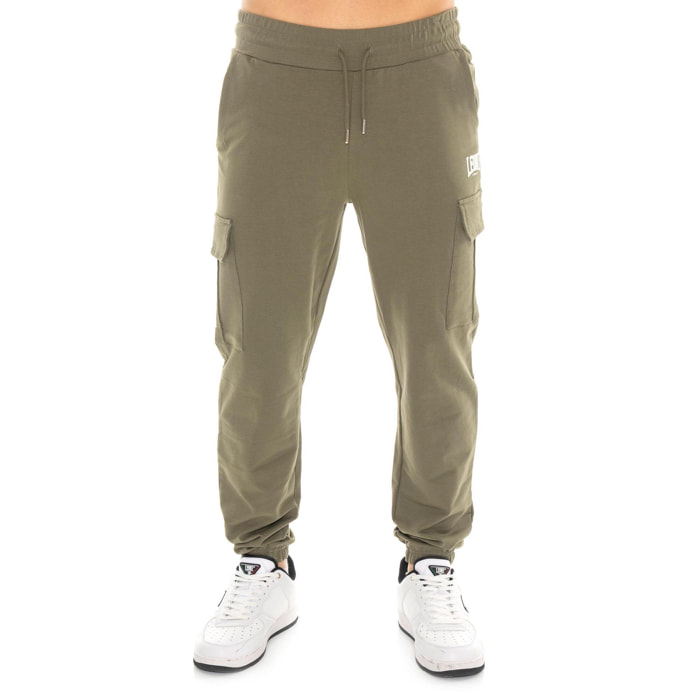 Pantalones cargo básicos de felpa sin cepillar para hombre de Leone