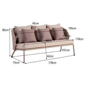 Salon de jardin Sicily beige Kare Design