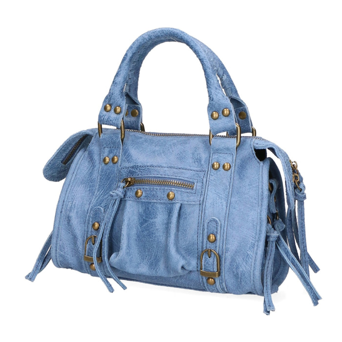 Borsa a spalla da donna - Modello Erisia - Vera pelle - 25.0 x 15.0 x 10.0 cm