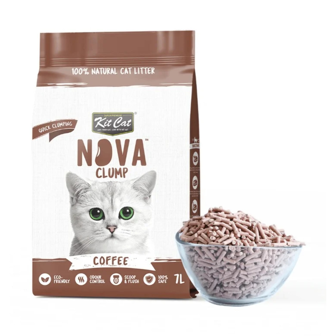 Pack 2x Kit Cat Arena Eco Nova Pack Ahorro - Coffee 7 L Arena para gatos