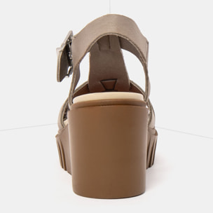 Sandalia de cuña 2084 ROMA CINDER/ CATANIA color Cinder