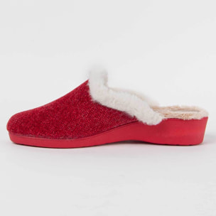 Zapatilla De Casa - Rojo - Altura: 4 Cm