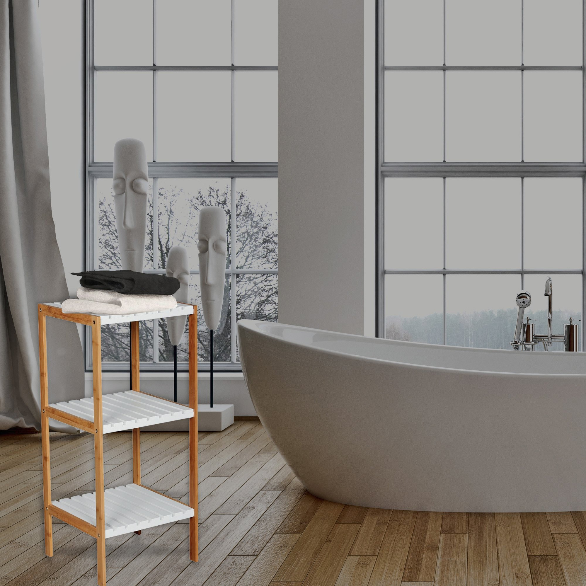 Estantería de Bambú de 3 estantes 34x33x78cm