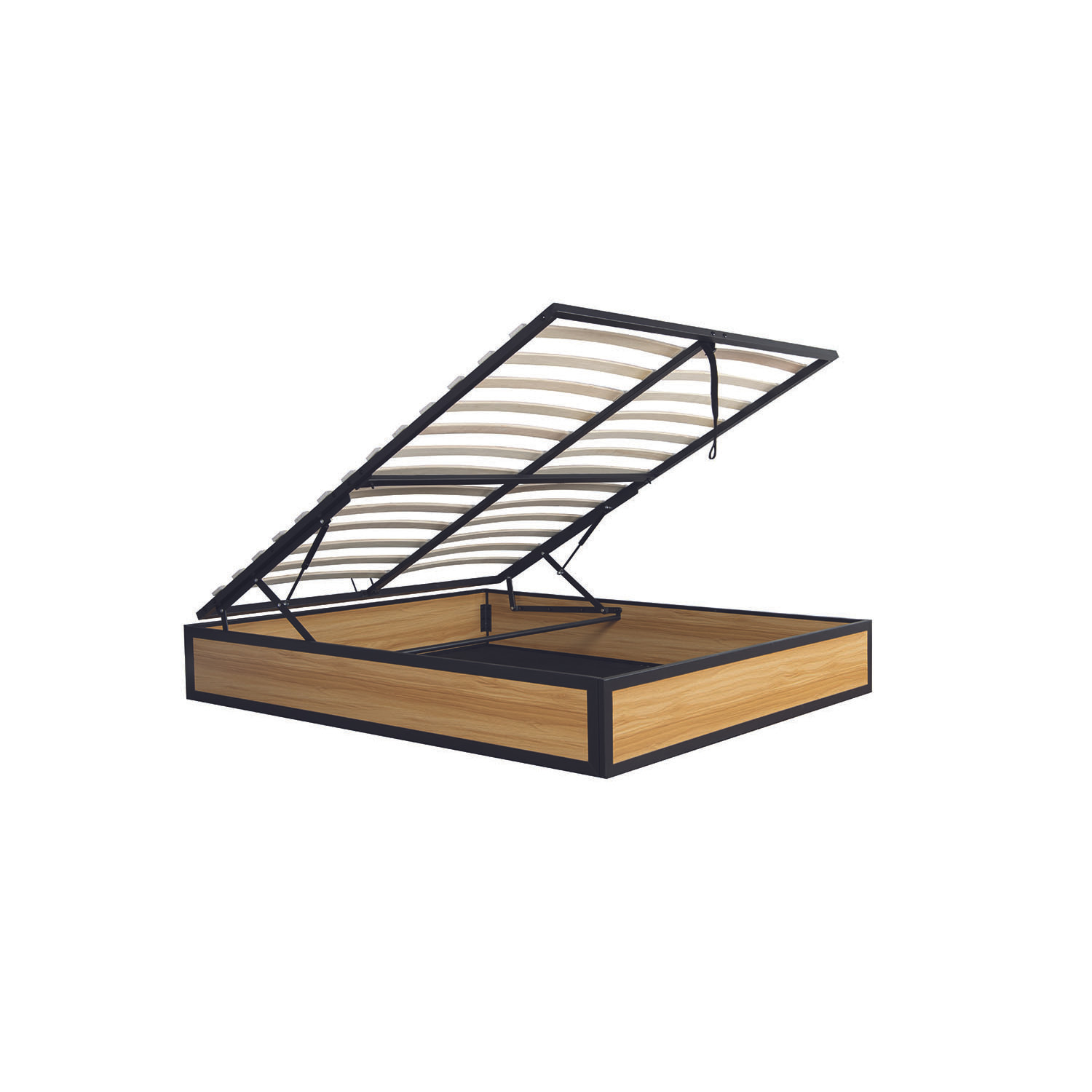 Lit coffre industriel 140 x 190 cm CHARLES