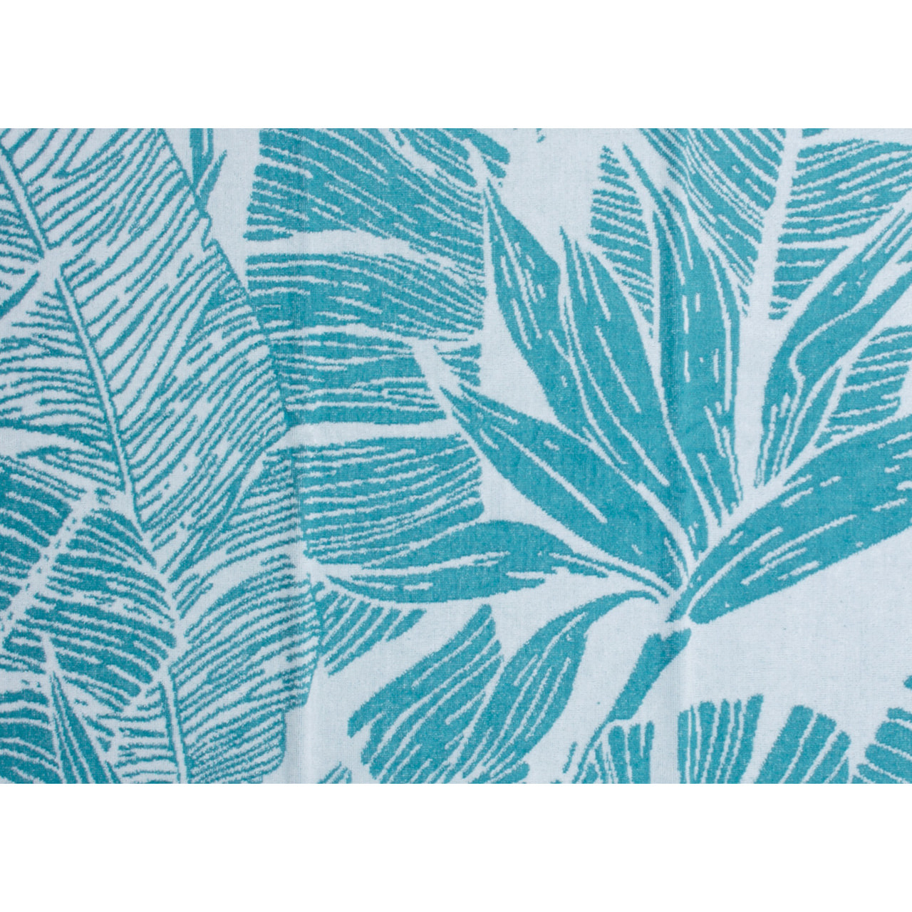 Telo Mare Spugna Jacquard Spiaggia Disegno Tropical