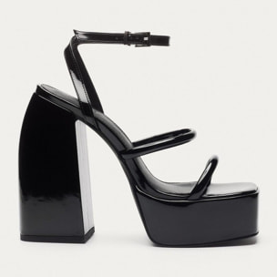 Sandalias de tacón  -  Dara   - Negro - 15 cm